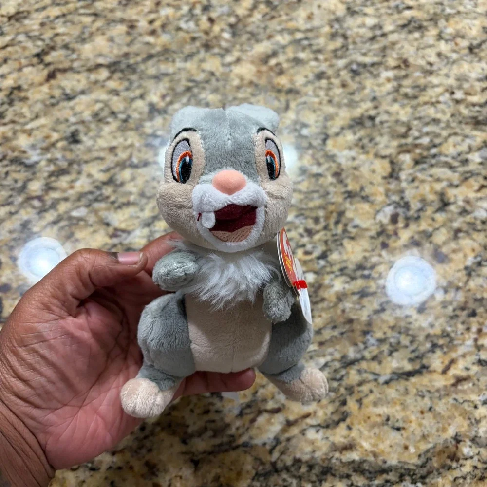 Ty Beanie Babies Disney Thumper Plush Rabbit Walgreens Exclusive Grey 7.5 inch